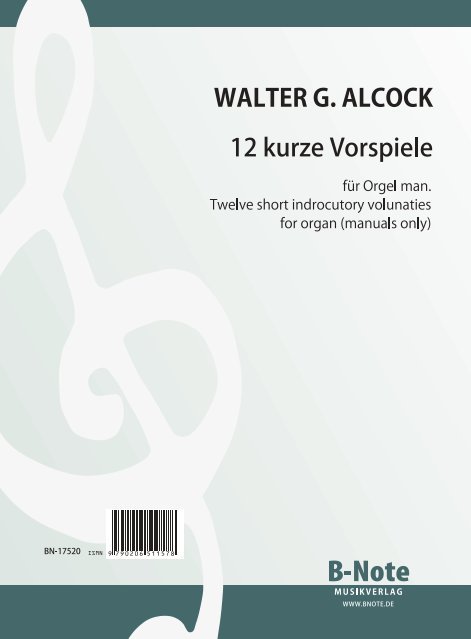 BN17520  12 kurze Vorspiele&nbsp;&nbsp;für Orgel (manualiter)&nbsp;&nbsp;