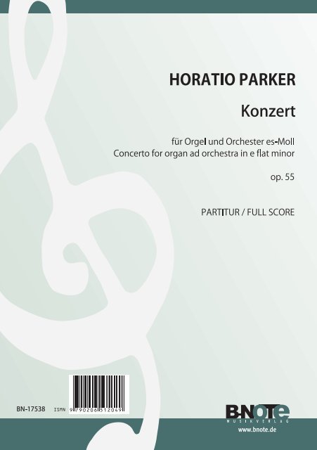 Konzert es-Moll op.55  für Orgel und Orchester  Partitur