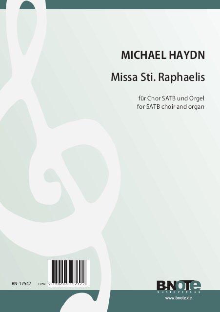 Haydn, Michael, Missa Sti. Raphaelis&nbsp;&nbsp;Chor SATB,Orgel&nbsp;&nbsp;Spielnoten