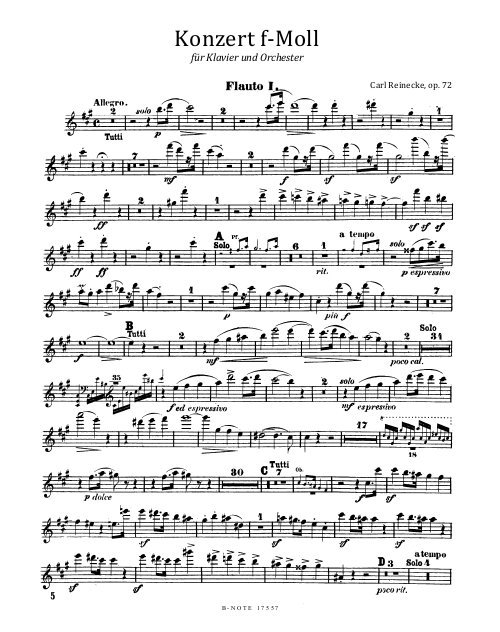 Konzert f-Moll Nr.1 op.72&nbsp;&nbsp;für Klavier und Orchester&nbsp;&nbsp;Stimmensatz