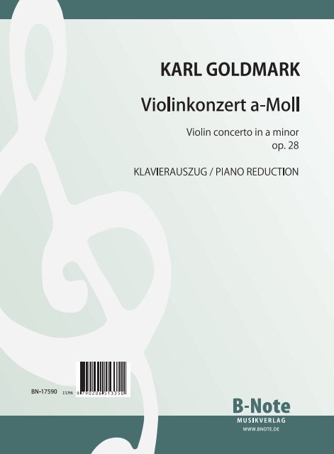Konzert a-Moll op.28 für Violine und Orchester  für Violine und Klavier  