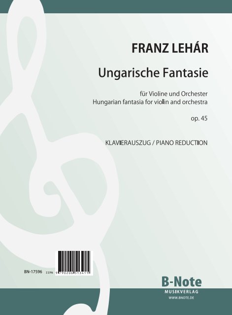 Ungarische Fantasie op.45&nbsp;&nbsp;für Violine und Klavier&nbsp;&nbsp;
