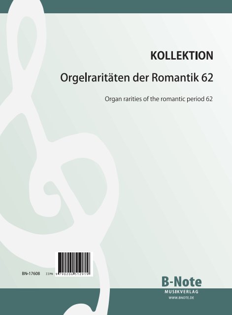 Orgelraritäten der Romantik Band 62&nbsp;&nbsp;für Orgel&nbsp;&nbsp;