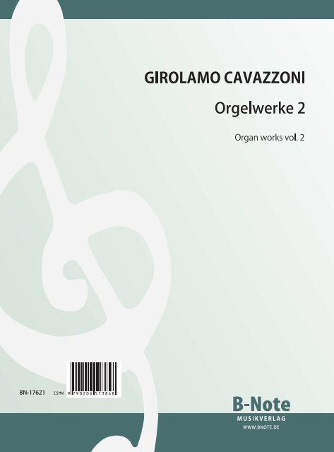 Cavazzoni, Girolamo, Orgelwerke Vol.2&nbsp;&nbsp;Orgel,Cembalo&nbsp;&nbsp;Spielnoten