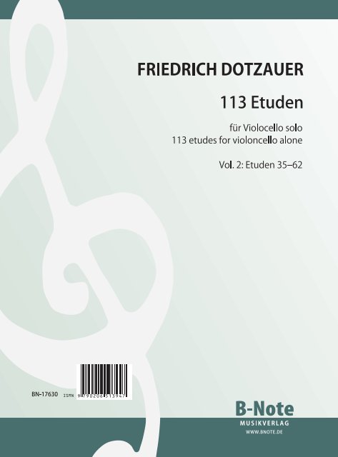 113 Etuden  für Violoncello siolo   