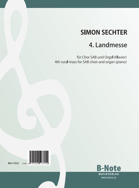 Sechter, Simon, 4. Landmesse&nbsp;&nbsp;Chor SAB&nbsp;&nbsp;Spielnoten