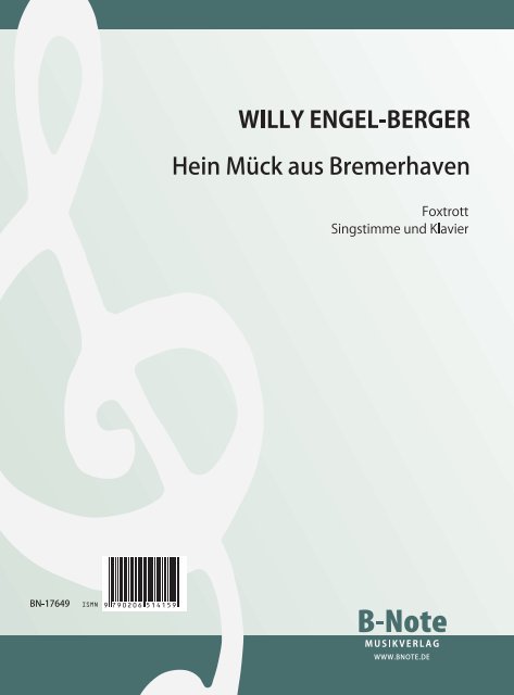 Hein Mück aus Bremerhaven&nbsp;&nbsp;für Gesang und Klavier&nbsp;&nbsp;