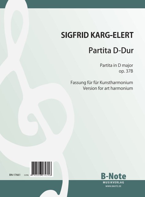 Partita D-Dur op.37b&nbsp;&nbsp;für Kunstharmonium&nbsp;&nbsp;