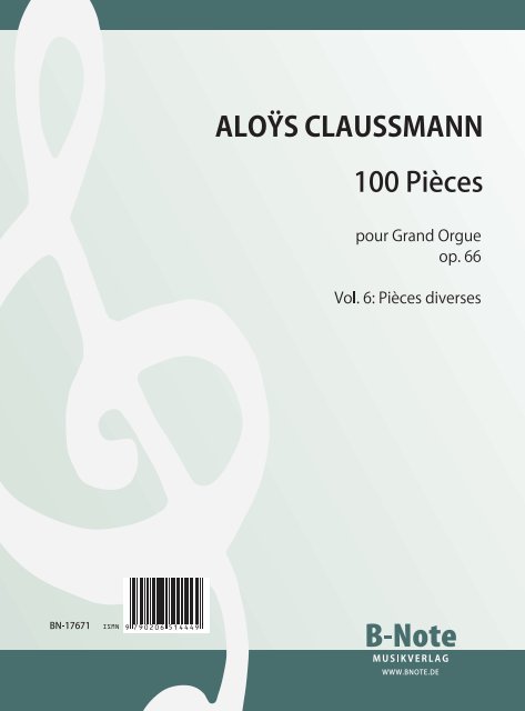 100 Pièces op.66 Band 6  für Orgel  