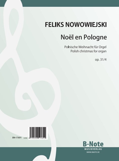 Noel en Pologne  für Orgel  