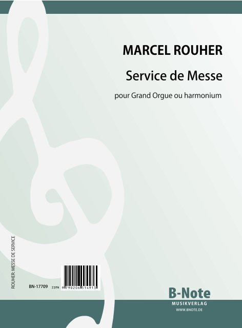 Rouher, Edouard Marcel Victor, Messe de Service&nbsp;&nbsp;Orgel,Harmonium&nbsp;&nbsp;Spielnoten