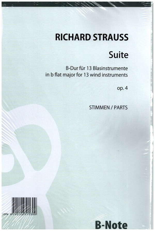 Suite B-Dur op.4&nbsp;&nbsp;für 13 Blasinstrumente&nbsp;&nbsp;Stimmensatz
