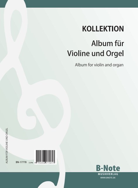 Kollektion - Album&nbsp;&nbsp;für Violine und Orgel&nbsp;&nbsp; 