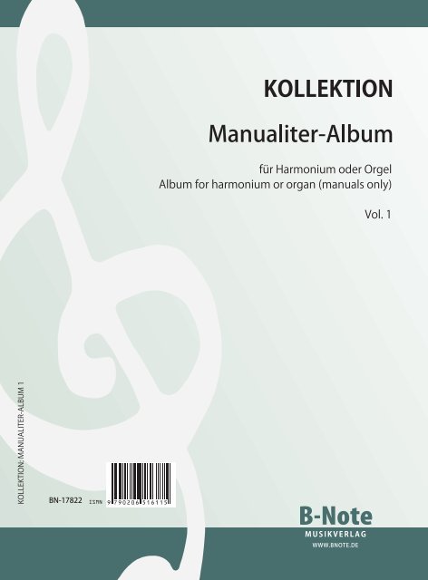 Manualiter-Album 1&nbsp;&nbsp;Orgel, Harmonium&nbsp;&nbsp;Spielnoten