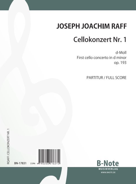 Cellokonzert d-Moll Nr.1 op.193   für Violoncello und Orchester  Partitur