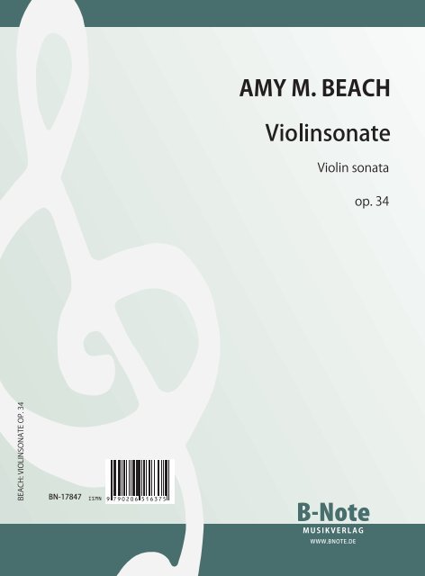  Violinsonate a-Moll op.34  für Klavier und Violine   