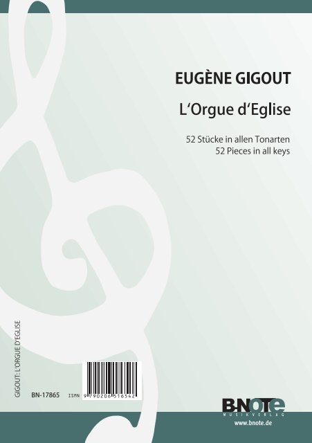 L'Orgue d'Eglise&nbsp;&nbsp;für Orgel oder Harmonium&nbsp;&nbsp;