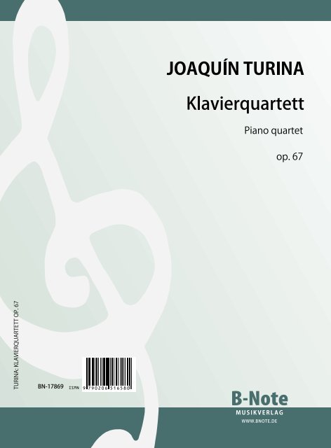 Klavierquartett a-Moll op.67&nbsp;&nbsp;für Violine, Viola, Violoncello und Klavier&nbsp;&nbsp;Partitur und Stimmen