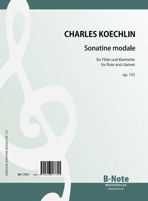 Sonatine modale op.155&nbsp;&nbsp;für Flöte und Klarinette &nbsp;&nbsp; 