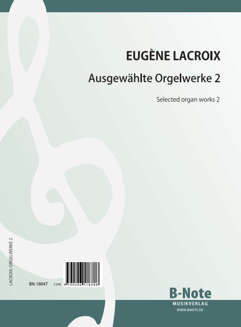 Lacroix, Eugène, Ausgewählte Orgelwerke 2&nbsp;&nbsp;Orgel&nbsp;&nbsp;Spielnoten