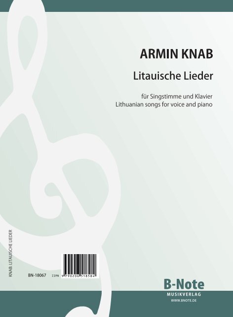 Litauische Lieder  für Singstimme und Klavier  