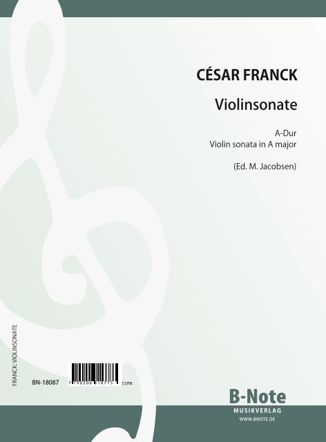 Sonate A-Dur  für Violine und Klavier   