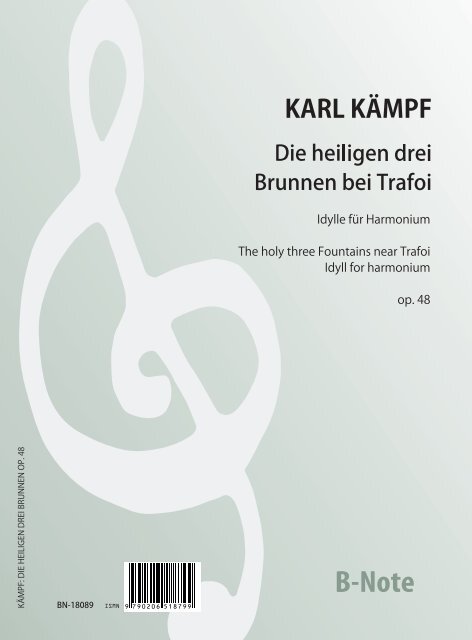 Kämpf, Karl, Die heiligen drei Brunnen bei Trafoi - Idyll op.48&nbsp;&nbsp;Harmonium&nbsp;&nbsp;Spielnoten