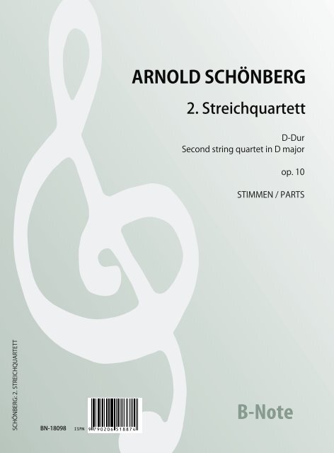Streichquartett D-Dur Nr.2 op.10    Stimmen