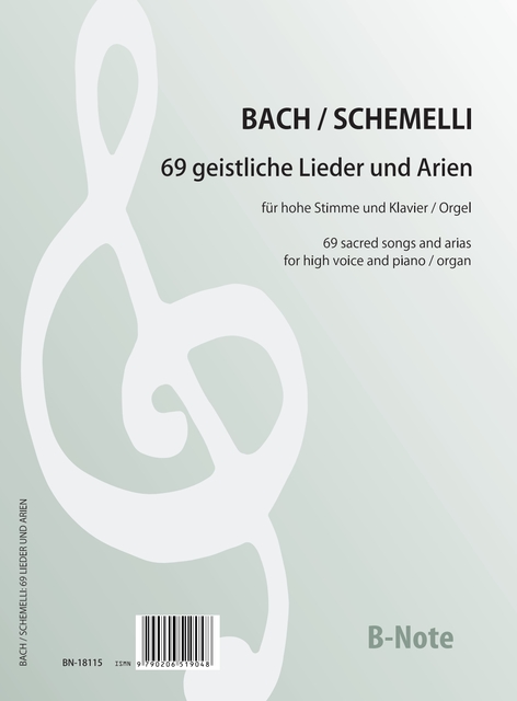 69 geistliche Lieder und Arien   für hohe Stimme und Klavier/Orgel   