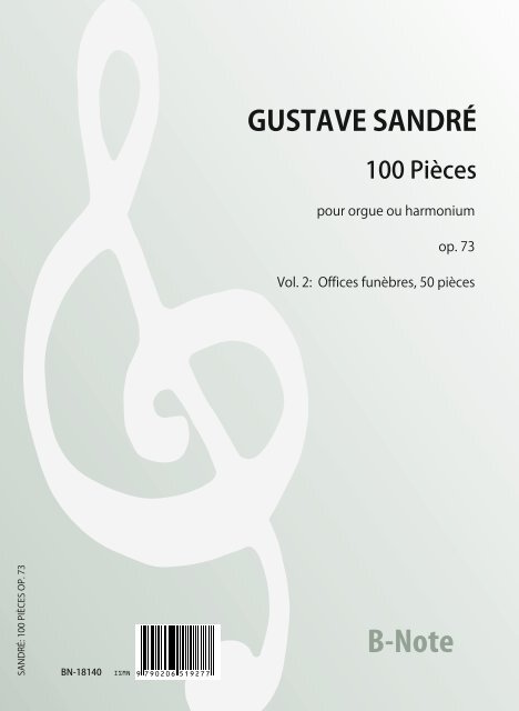 100 Pièces op.73 vol.2 (Offices funèbres, 50 pièces)  pour orgue ou harmonium  