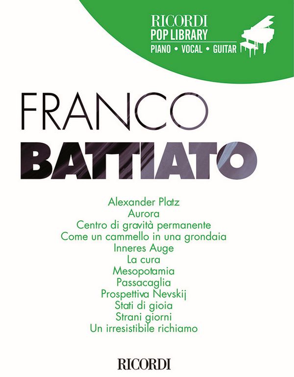 Franco Battiato, Franco Battiato&nbsp;&nbsp;Piano and Vocal&nbsp;&nbsp;Buch