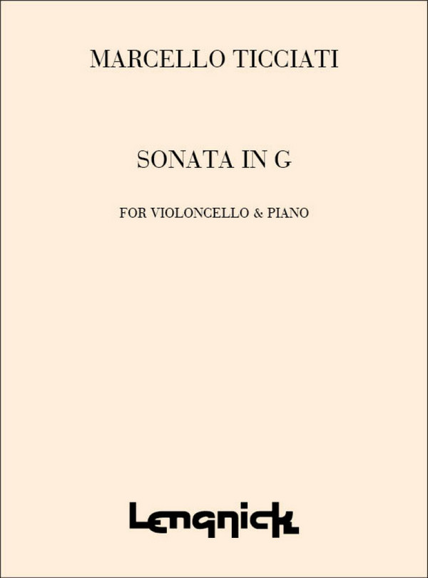 Marcello and Ticciati&nbsp;&nbsp;Sonata in G&nbsp;&nbsp;Violoncello and Piano