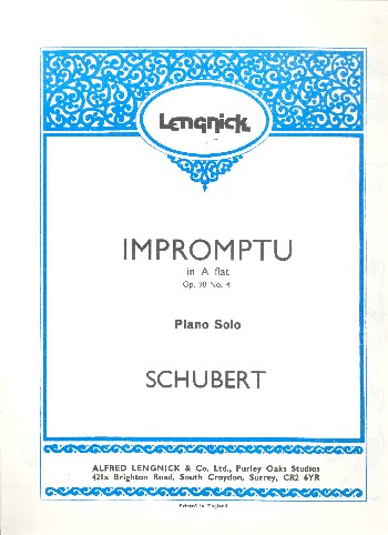 Impromptu As-Dur op.90,4&nbsp;&nbsp;für Klavier&nbsp;&nbsp;