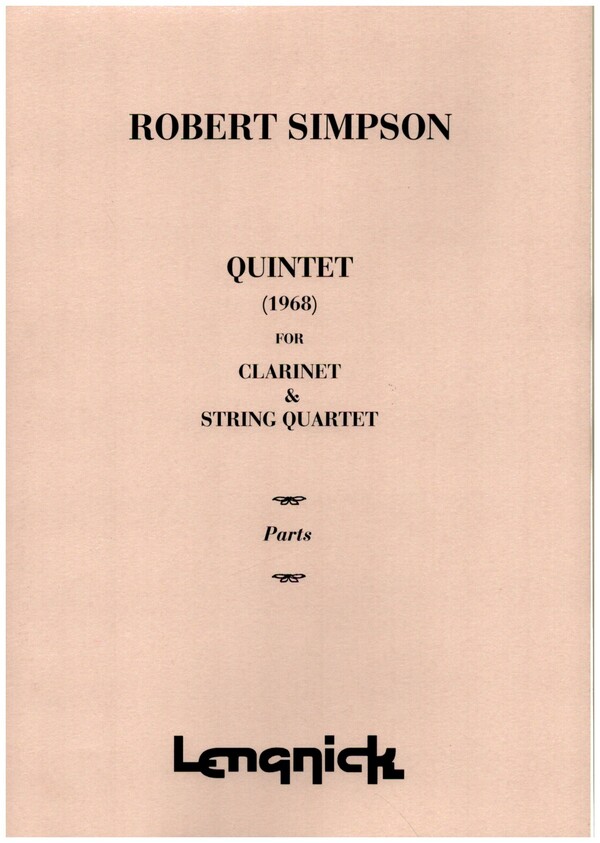 Quintet&nbsp;&nbsp;for clarinet and string quartet&nbsp;&nbsp;parts