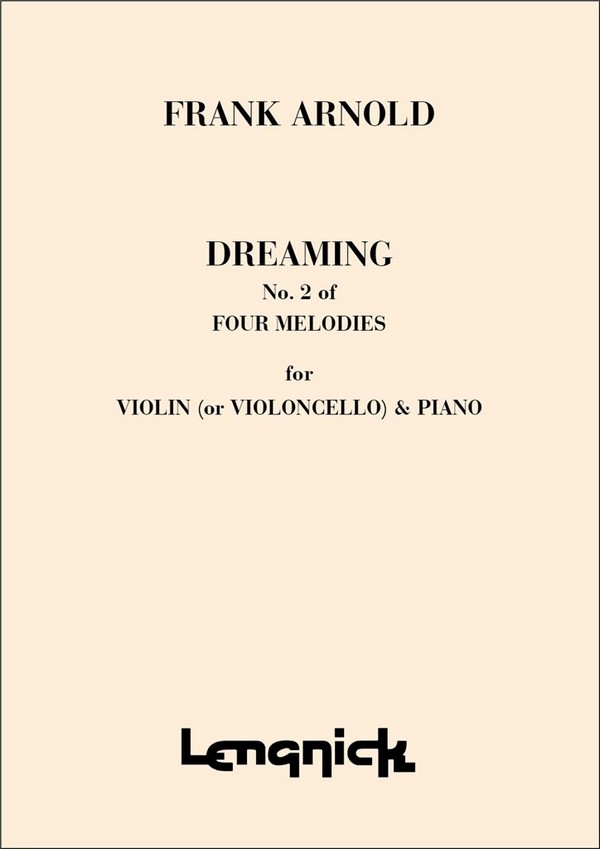 Frank Arnold  Four Melodies #2 - Dreaming Vln Vc Pn  Violin, Violoncello and Piano
