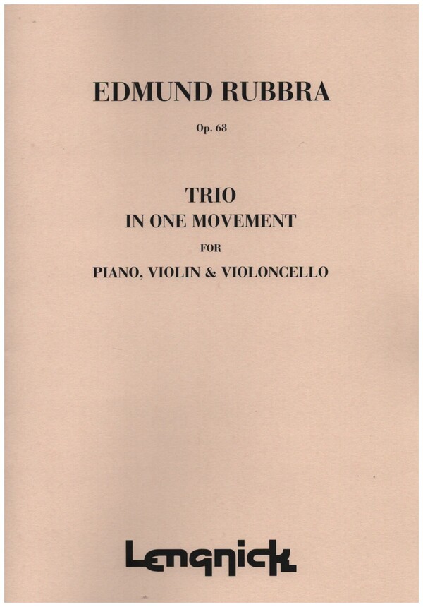 Trio in one Movement op.68  for piano, violin and violoncello  score and parts