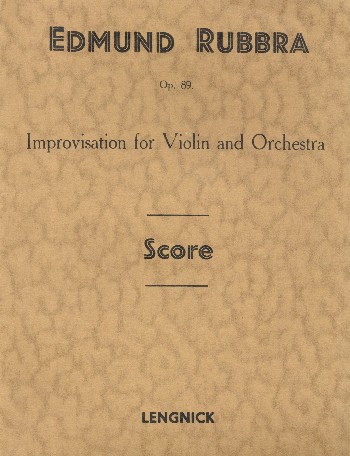 Improvisation op.89  for violin and orchestra  score