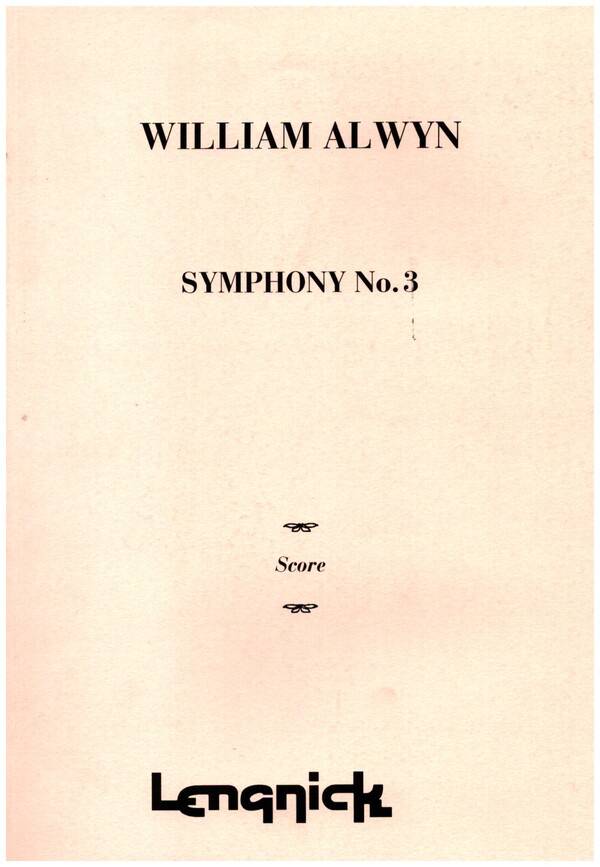 Symphony no.3  for orchestra  score