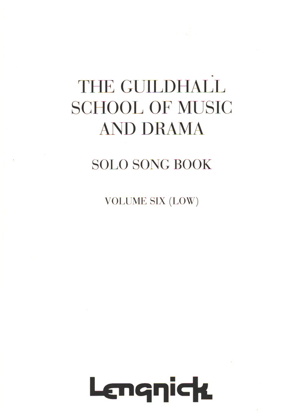 Solo Song Book Vol.6&nbsp;&nbsp;for low voice and piano&nbsp;&nbsp; 