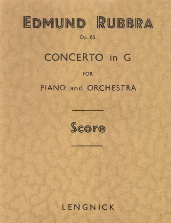 Concerto in G Major op.8  fo rpiano and orchestra  study score