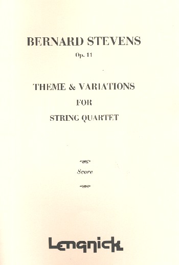 Theme and Variations op.11&nbsp;&nbsp;for string quartet&nbsp;&nbsp;score