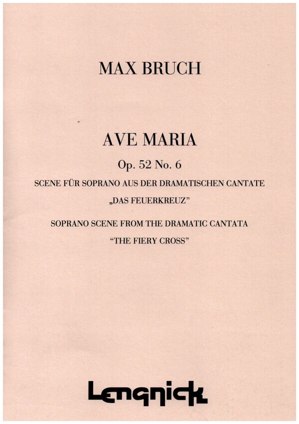 Ave maria op.52,6  for high voice and piano  