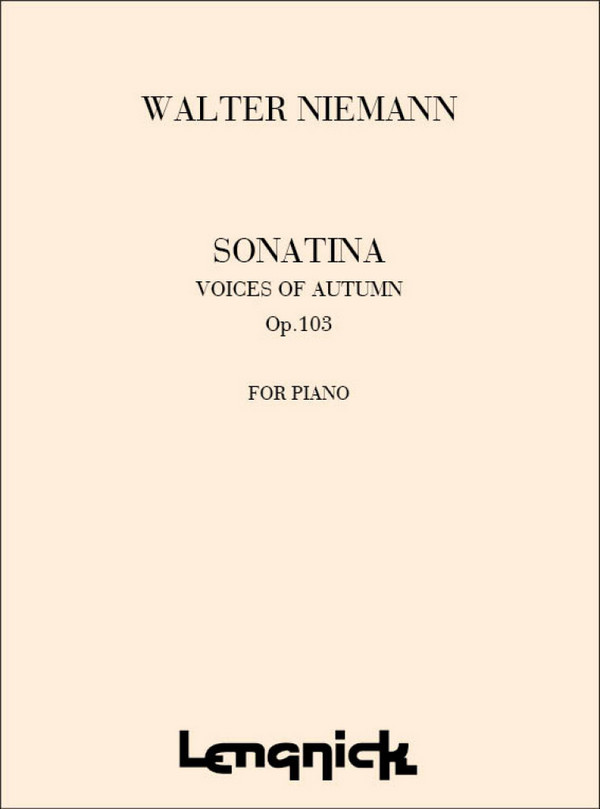 Sonatina 'Voices of Autumn' op.103  for piano  