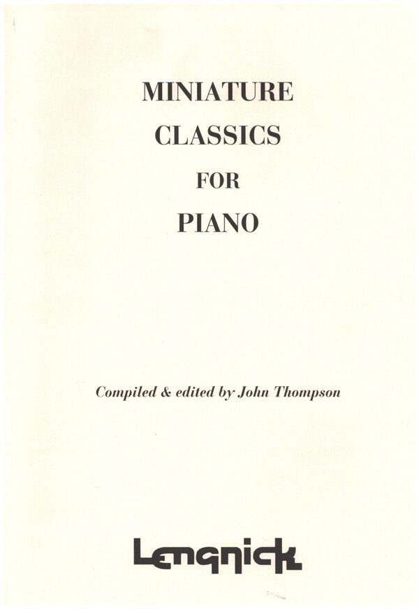 Miniature Classics&nbsp;&nbsp;pour piano&nbsp;&nbsp;