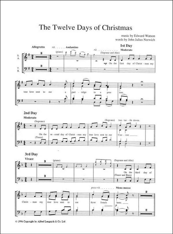 Edward Watson  Twelve Days of Christmas  Choir