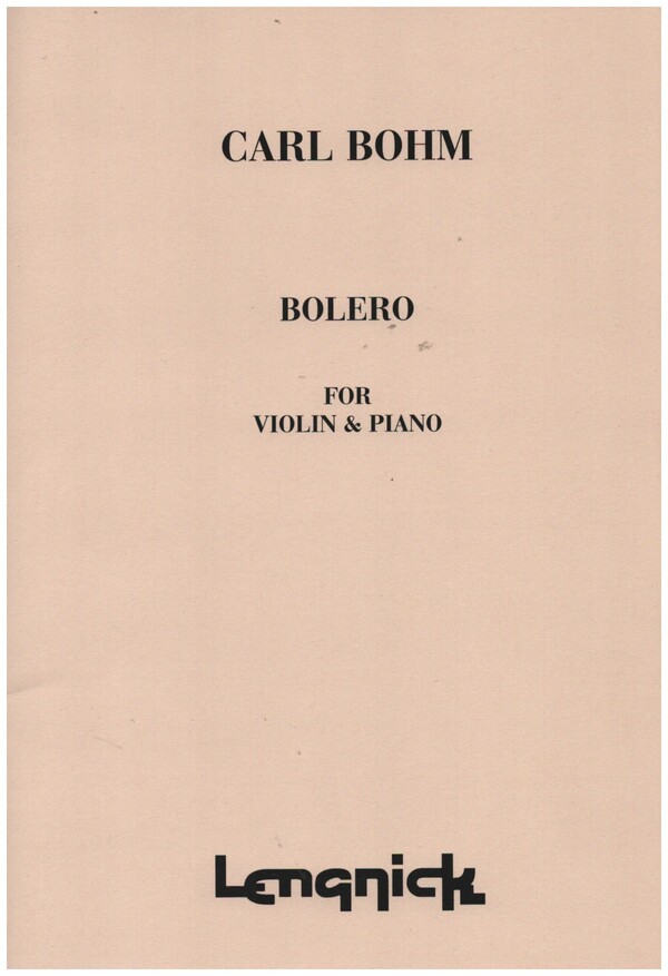 Bolero  für Violine und Klavier  
