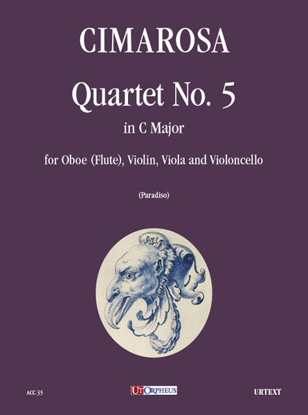 Quartet C major no.5 for oboe&nbsp;&nbsp;(flute), violin, viola and violoncello&nbsp;&nbsp;score and parts
