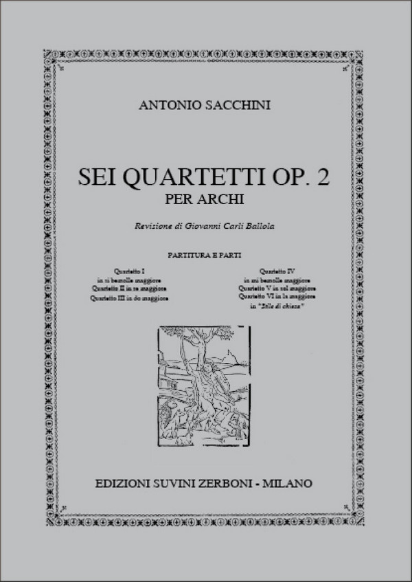 Quartetto II In Re Maggiore  Streichquartett  Partitur + Stimmen