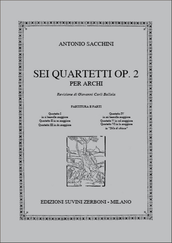 Quartetto III In Do Maggiore  Streichquartett  Partitur + Stimmen