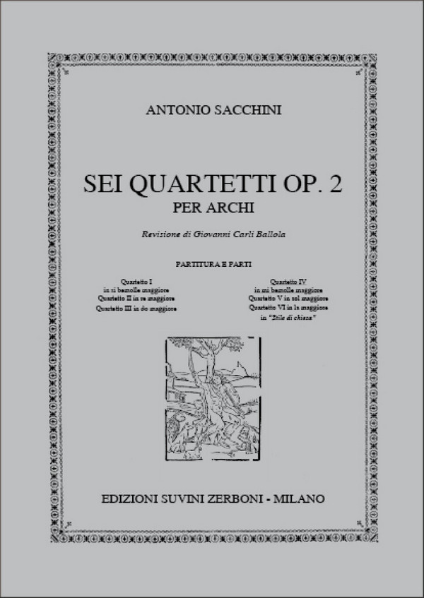 Quartetto IV In Mi Bemolle Maggiore  Streichquartett  Partitur + Stimmen